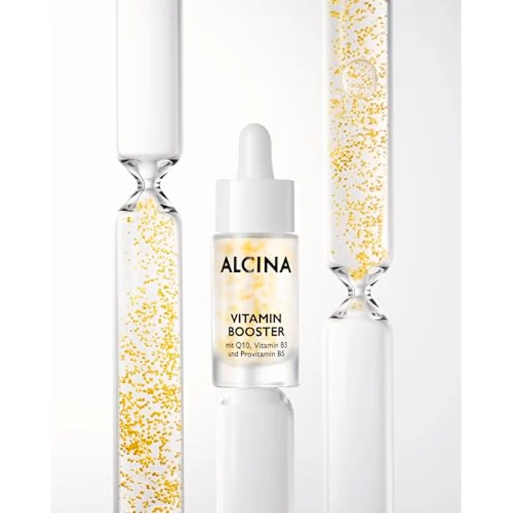 Alcina Vitamin Booster - 1 x 15 ml - Gesichtsserum mit Q10, Vitamin B3 & Provitamin B5 für sichtbar geglättete Haut – Bild 2
