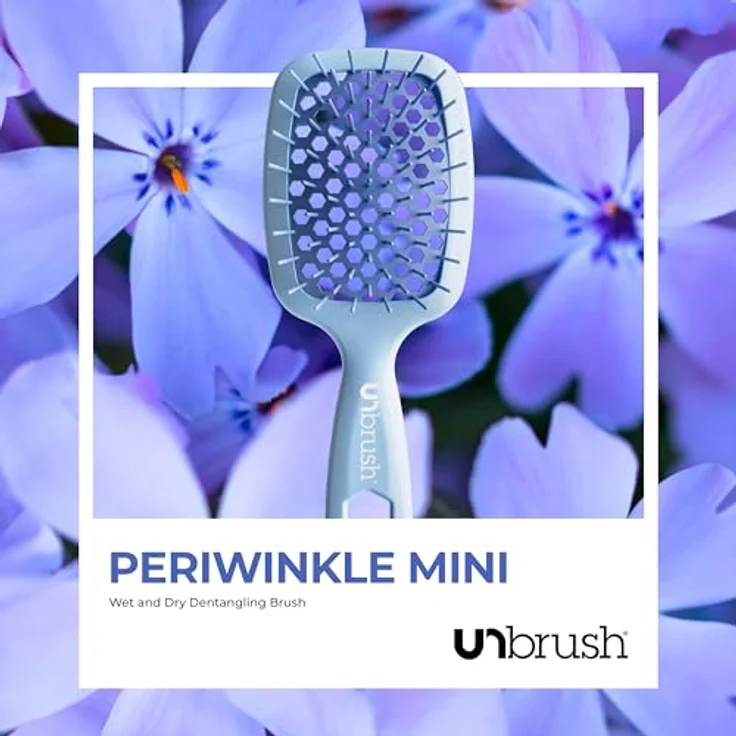 UNbrush Detangling Hair Brush Mini, Pastel Periwinkle, No Tangle Bürste für sanftes Entwirren unterwegs – Bild 8