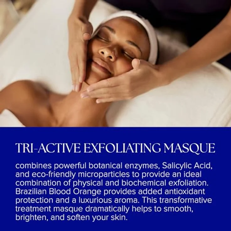 iS Clinical Tri-Active Exfoliating Masque 120 g, Gesichtsmasken mit chemischem und physischem Peeling, antioxidativer brasilianischer Blutorange – Bild 4