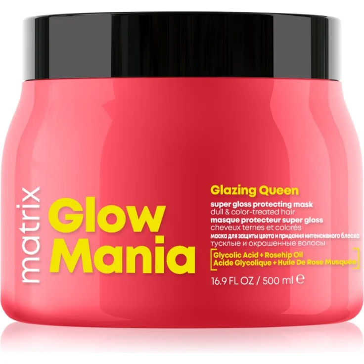 Matrix Glow Mania Maske für gefärbtes Haar, 500 ml Pflege und Schutz für coloriertes Haar