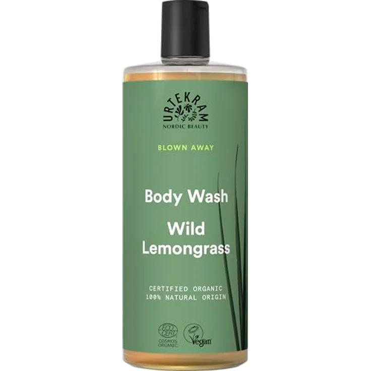 Urtekram Wild Lemongrass, Body Wash 500ml - milde Waschlotion, belebt & pflegt die Haut, 100% vegan (Veganblume) – Bild 1