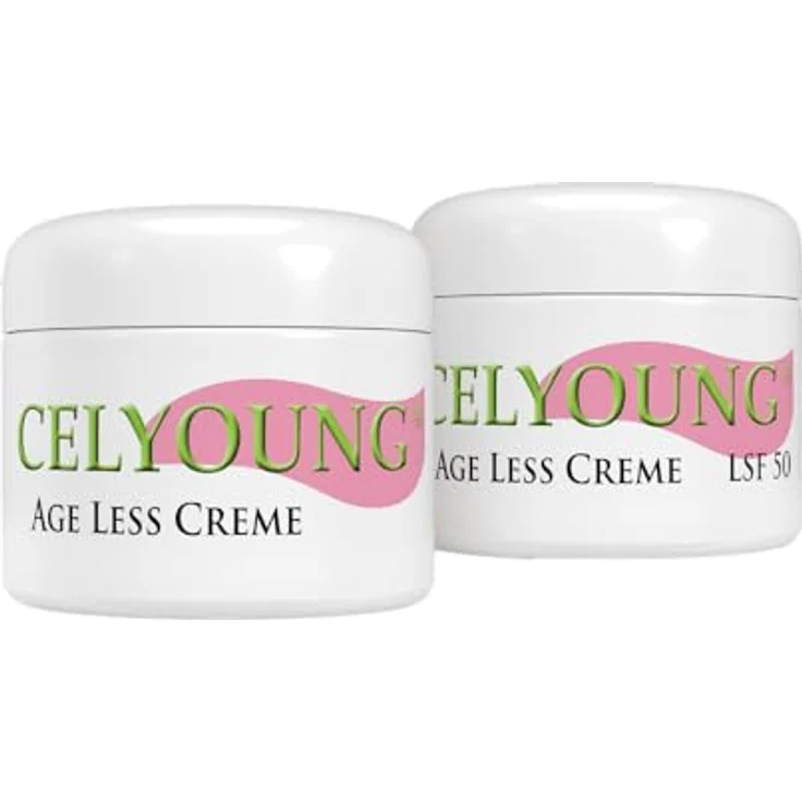 Celyoung Age Less Creme + GRATIS Age Less Creme LSF50 - Reichhaltige Gesichtspflege für trockene bis normale Haut - 2x50 ml – Bild 3