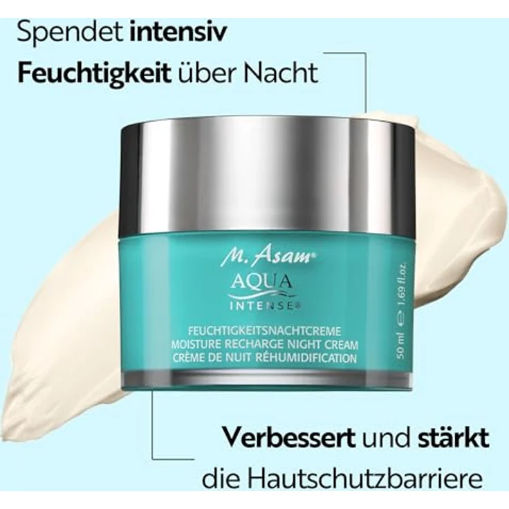 M. Asam Aqua Intense Hyaluron Nachtcreme 50ml & Augenmaske 30ml – Bild 2