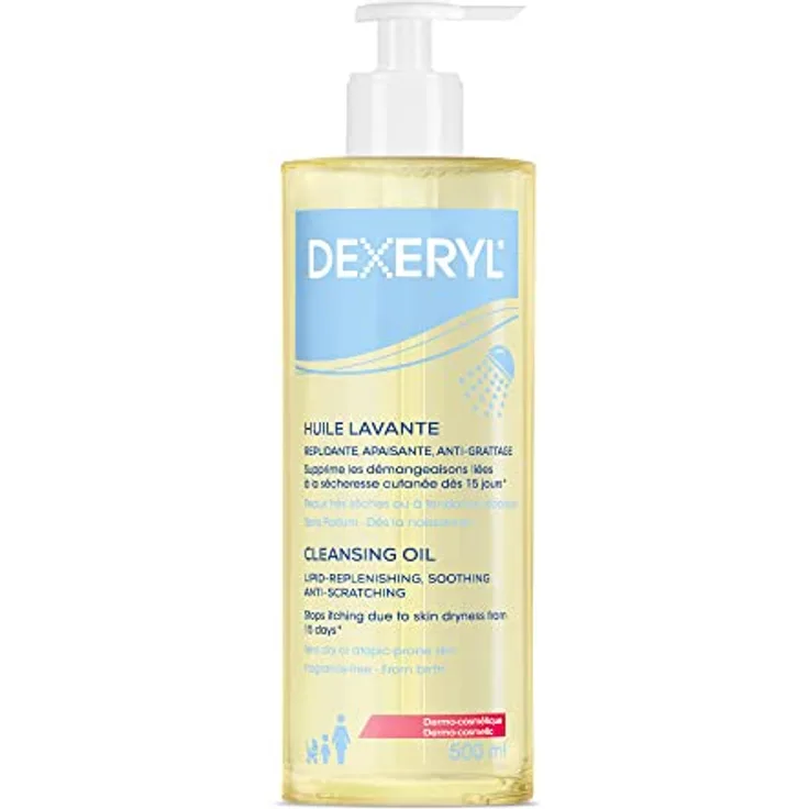 DEXERYL Reinigungsöl: Zur täglichen Reinigung von Körper und Gesicht, für trockene und zu Neurodermitis neigende Haut, 1 x 500 ml