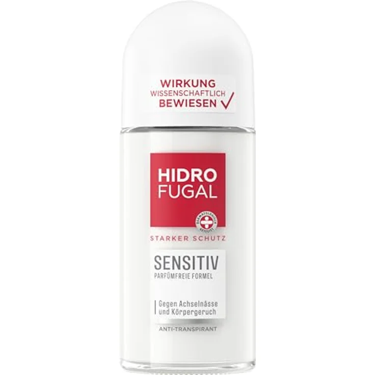 Hidrofugal SENSITIV Roll-on, starker Antitranspirant Schutz für empfindliche Haut, parfümfrei und alkoholfrei, 50 ml – Bild 1