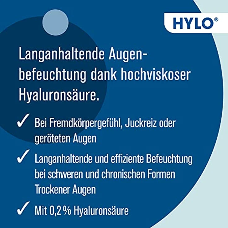 HYLO EYE CARE HYLO GEL Augentropfen bei trockenen Augen, langanhaltend, mit Hyaluronsäure, Doppelpackung 2x10 ml – Bild 3