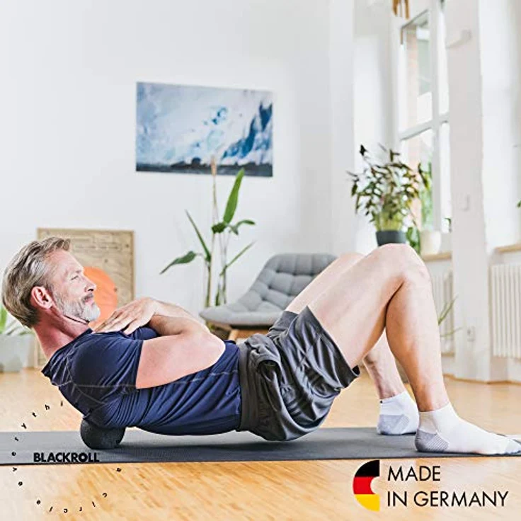 Blackroll Massageball Faszienball Duo Ball, Für die punktuelle Anwendung, Strukturierte Oberflächenbeschaffenheit, Schwarz – Bild 5