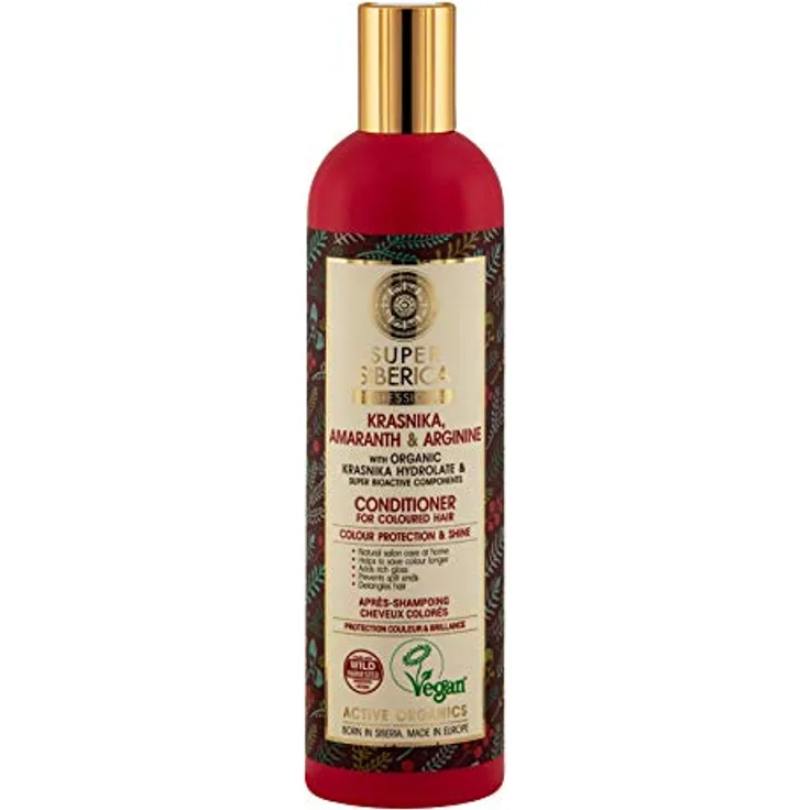 Natura Siberica Hair Conditioner Protection And Shine, feuchtigkeitsspendendes Balsam mit Krasnika, Amaranth & Arginine, 400 ml