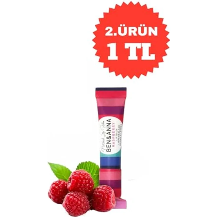 Ben & Anna Vegane Lippenpflege, Himbeer-Geschmack, nachhaltig verpackt, ohne Plastik, zertifizierte Naturkosmetik, 1er Pack (6g) – Bild 2