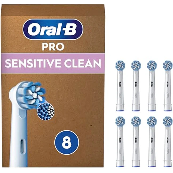 Oral-B Pro Sensitive Clean, 8 Ersatzköpfe in briefkastengeeigneter Verpackung, extra weiche Filamente für sanfte Reinigung – Bild 1