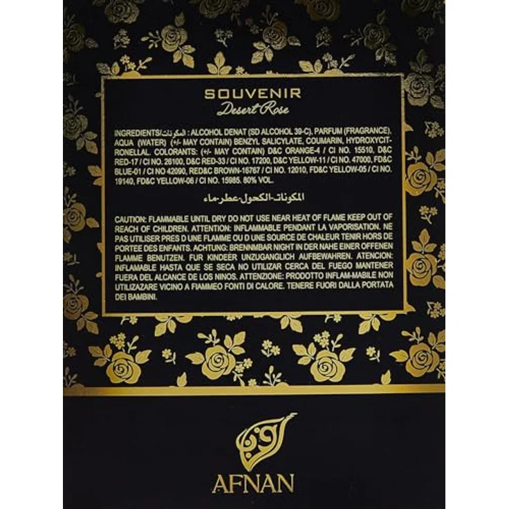 Afnan Souvenir Desert Rose Eau de Parfum 100ml, Unisexduft – Bild 4