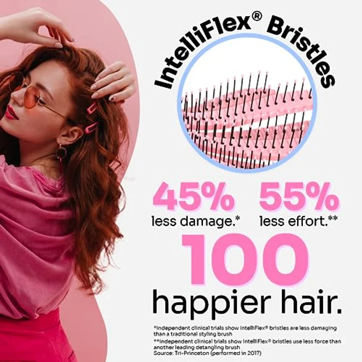WetBrush Go Green Curl Detangler Hairbrush, Made from Plant Based Plastic, Soft Intelliflex Bristles, For all Curl Types – Bild 3