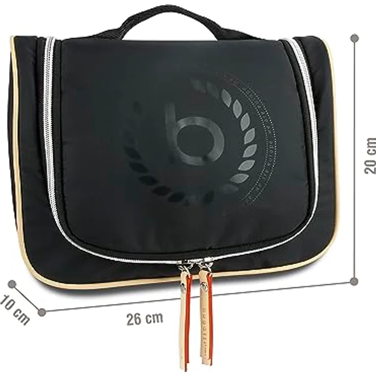 Bugatti Lido Kulturbeutel zum Aufhängen Damen Gross, Kulturtasche Frauen, XXL Toiletry Bag Waschtasche Waschbeutel Toilettentasche, Schwarz – Bild 2