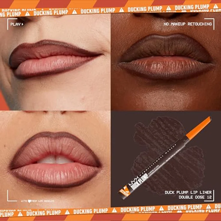 NYX Professional Makeup Duck Plump Liner, Lippenkonturenstift mit vergrößerndem Effekt, Farbton Double Dose, 0.33 g – Bild 2