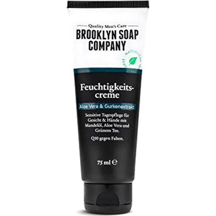Brooklyn Soap Company Vegane Anti-Falten Tagespflege, Feuchtigkeitscreme mit Q10, 75 ml, für alle Hauttypen, Geschenkidee für Männer – Bild 1