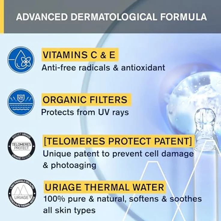 Uriage Bariésun Anti-Brauen Spot Fluid Skin Shield Technology SPF50+, 40 ml - Hoher UV-Schutz, Anti-Braunflecken-Formel - Wasserfest, Nicht-komedogen – Bild 4