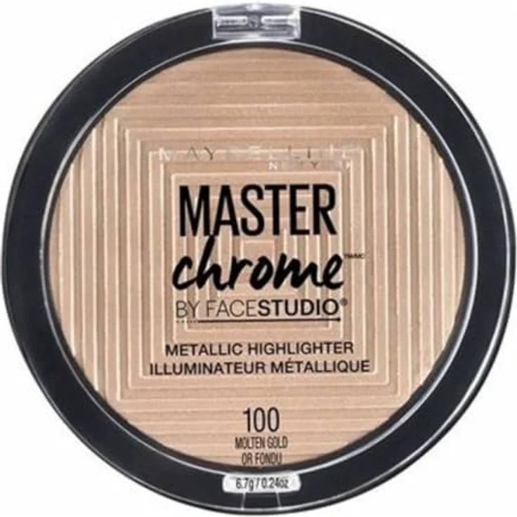 Master Chrome Metallic Highlighter #100-Molten Gold 9 g, für einen strahlenden Teint – Bild 2