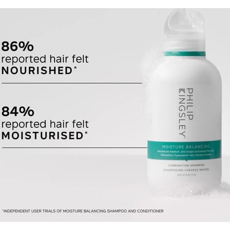 Philip Kingsley Moisture Balancing Combination Shampoo, feuchtigkeitsspendend für trockenes und fettiges Haar, 250ml – Bild 2