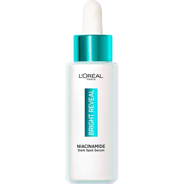 L'Oréal Paris Bright Reveal Gesichtsserum für dunkle Flecken, 30 ml mit Niacinamide und feuchtigkeitsspendender Formulierung