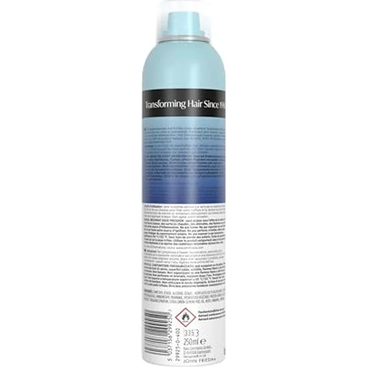 John Frieda Volume Lift Hold The Lift Haarspray, 250ml für feines Haar, langanhaltender Halt, vegane Formel, ultrafeiner Sprühnebel, 100% recycelte Verpackung – Bild 2