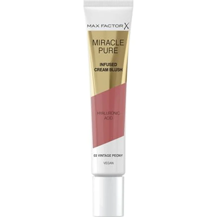 Max Factor Miracle Pure Creme-Rouge, 15 ml, Rouge im Farbton 03 Vintage Peony, natürliche Farbe mit Langzeiteffekt – Bild 1