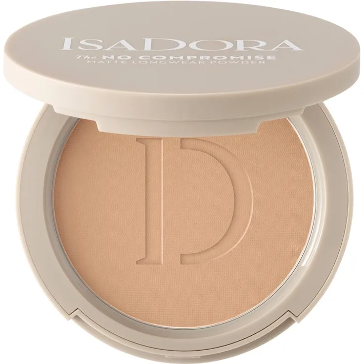 IsaDora The No Compromise Matte Longwear Powder, 7 g, mittlere bis starke Abdeckung, Farbe: Warm Tan
