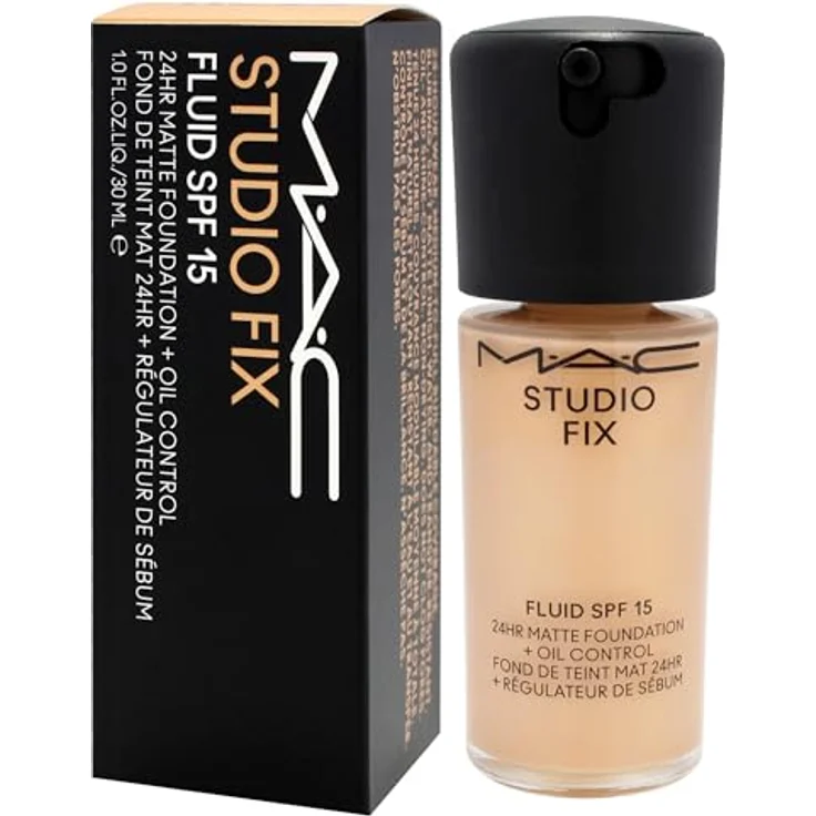 MAC Studio Fix Fluid SPF 15 24Hr Matte Foundation plus Ölkontrolle, NC25 by MAC for Women, Foundation, 24 ml, Mittleres bis vollständig aufbaubares Cover, mattes Finish, Spectrum LSF 15 Schutz – Bild 4