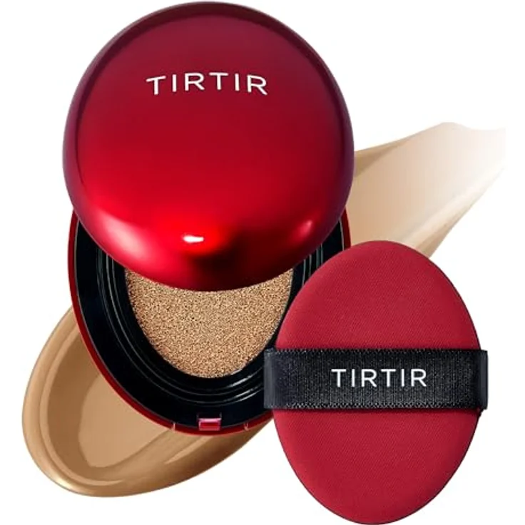 TIRTIR Mask Fit Red Cushion, langanhaltendes Make-up im Schwämmchen, Farbton 35N Walnut, 18 g – Bild 1