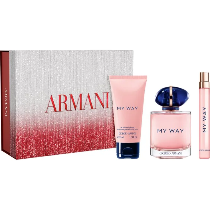 Armani My Way Set für Damen, Eau de Parfum 90 ml & 10 ml, parfümierte Bodylotion 50 ml, luxuriös verpackt