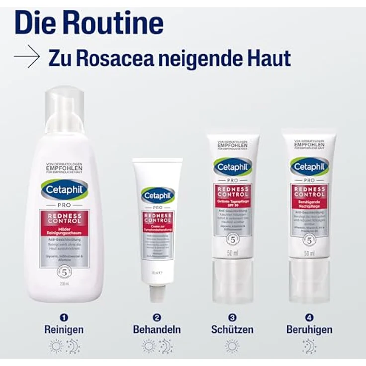 Galderma Cetaphil Redness Control Milder Reinigungsschaum 236 ml, für Damen und Herren  – Bild 8