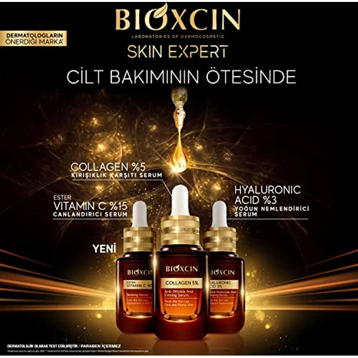 Bioxcin Collagen 5% Anti-Falten-Gesichtsserum, straffungs- und regenerierende Formel mit Retinol und Coenzym Q10, 30 ml – Bild 9