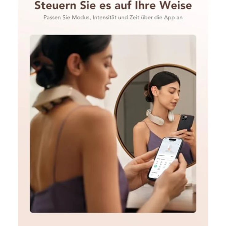 SKG G7 Pro Fold, Faltbares Nacken- und Schultermassagegerät mit Wärme, Kabellos und Tragbar, 11 Massageprogramme, Gold – Bild 5