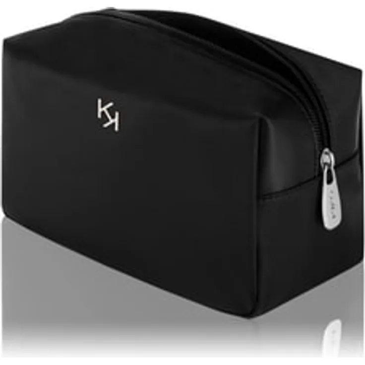 KIKO Milano Beauty Case Big Kosmetiktasche, geräumige Nylon-Verpackung in Schwarz mit KK-Charm