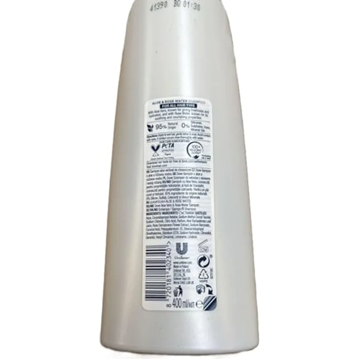 Dove Shampoo Ultra Care Aloe Vera & Rosenwasser 6er Pack, 400ml – Bild 2