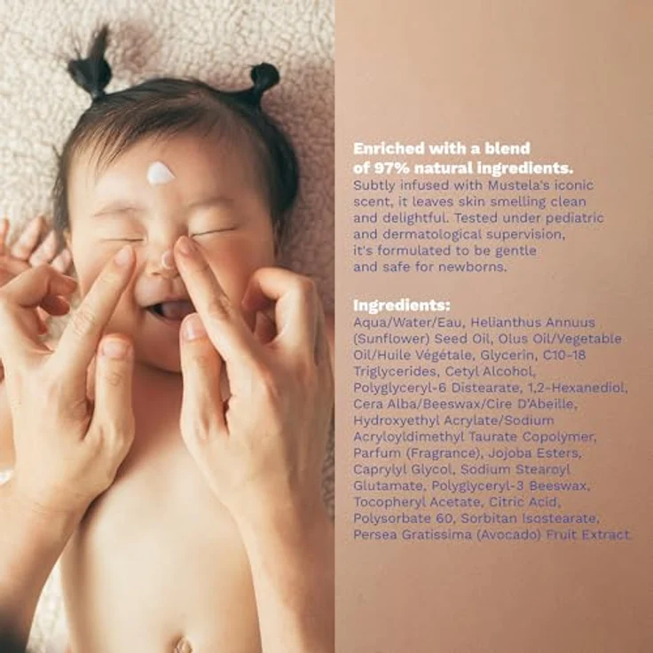 Mustela Hydra Bébé Gesichtscreme für Kinder, 40 ml - feuchtigkeitsspendend, sanft zur empfindlichen Haut, natürliche Inhaltsstoffe – Bild 10