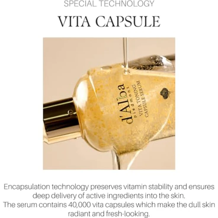 d'Alba Vita Toning Capsule Serum, aufhellendes Gesichtsserum gegen Pigmentflecken, 100 ml – Bild 5