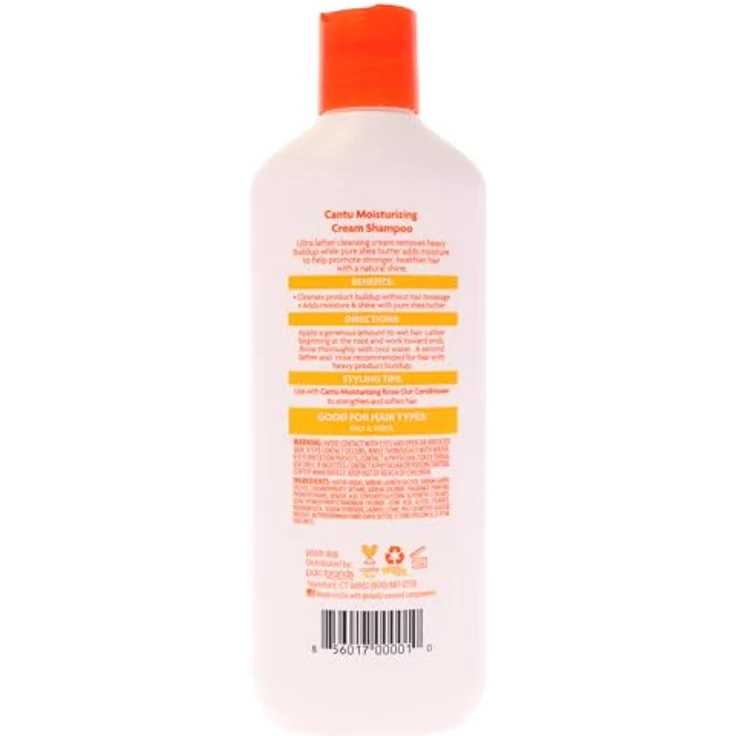 Cantu Sheabutter Feuchtigkeitsspendende Creme Shampoo 400 ml – Bild 3
