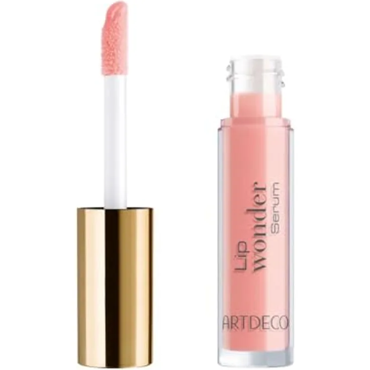 ARTDECO Lip Wonder Serum, Pflegendes Lippenserum mit zarter Farbe, feuchtigkeitsspendender Lipgloss mit XL-Flockapplikator für vollere Lippen, 4 ml