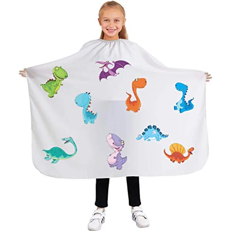 Kinder Friseurumhang für Friseursalon Professionelle Salon-schürze Schönheitssalon und Heimgebrauch. Dinosaur [111]