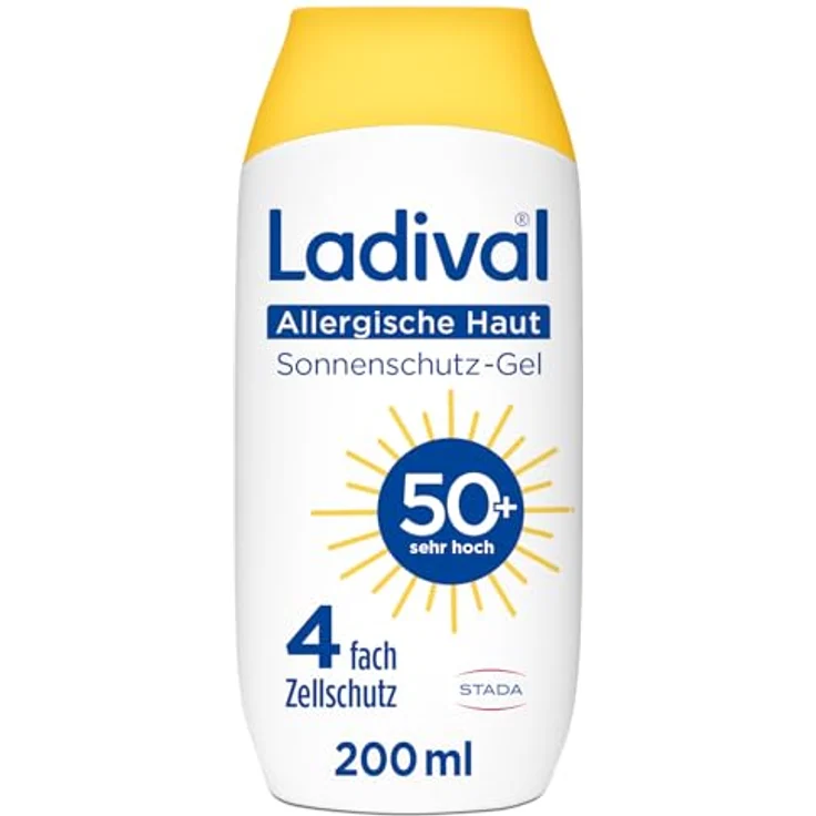 Ladival Sonnenschutz Gel LSF 50+ für allergische Haut, wasserfest, fettfrei, 4-fach Zellschutz, korallenfreundlich, leichte Gel-Formel, 200ml – Bild 1