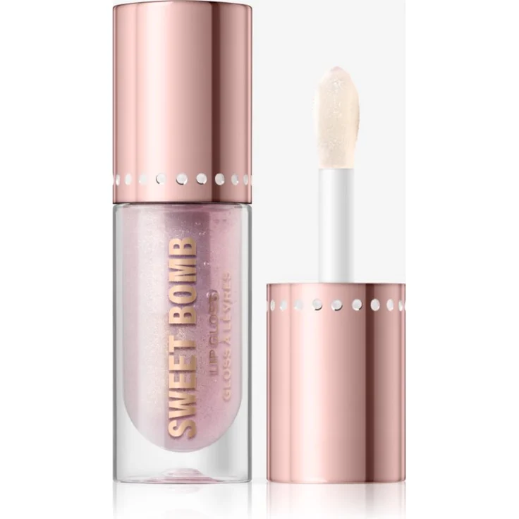 Makeup Revolution Y2k Sweet Bomb Glitzer-Lipgloss, Farbton Vanilla Ice White Holo, 4.5 ml, vegan, glättend, hochglänzend