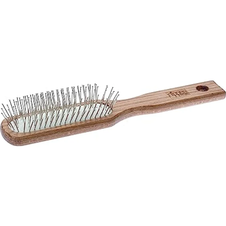 Nippes Olivia, Stahlstift-Pneumatik-Haarbürste, Länglich Schmal, Buche – Bild 2