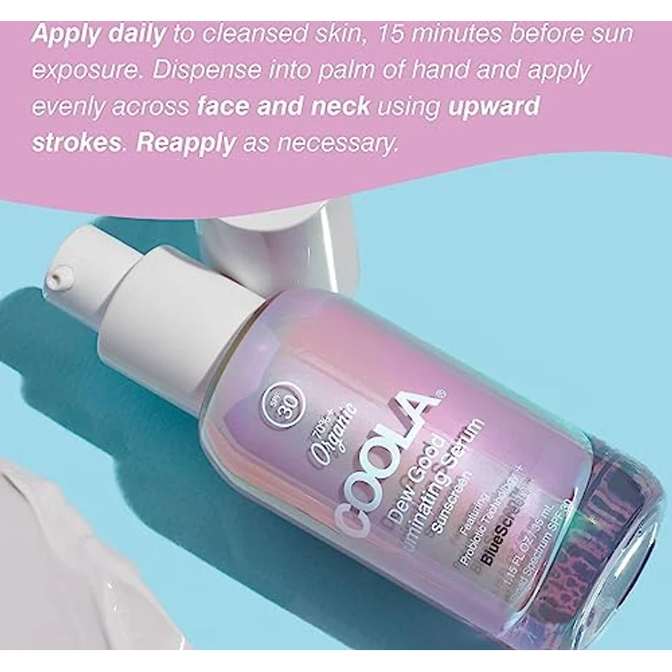Coola Dew Good Illuminating Serum, feuchtigkeitsspendendes Gesichtsserum mit SPF 30 und probiotischer Formel, 35 ml – Bild 6