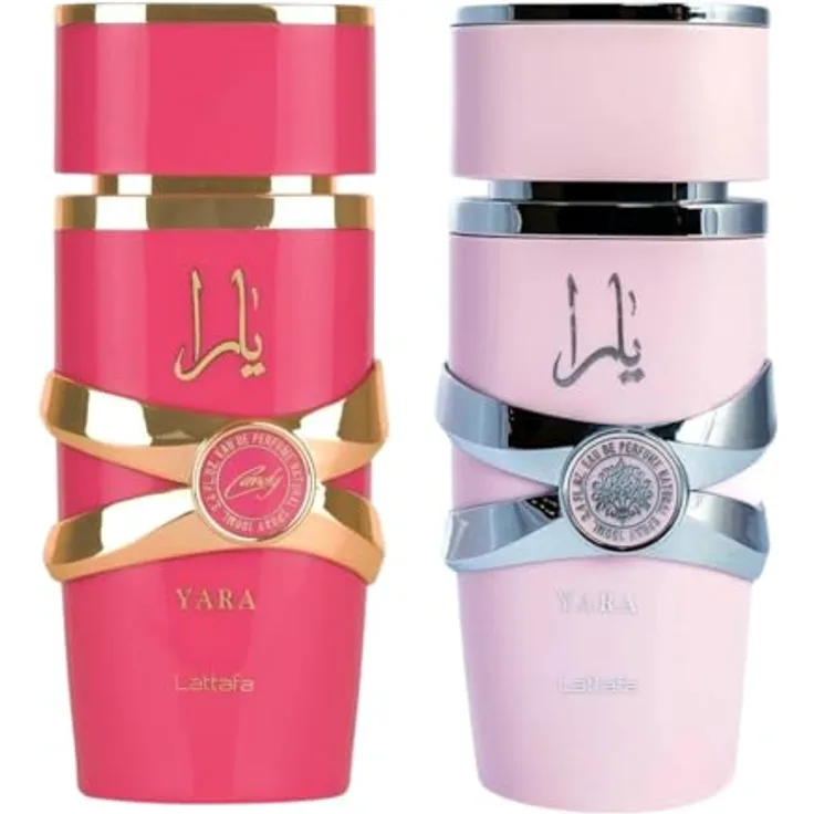 Lattafa Anniversary Edition Yara & Yara Candy Eau de Parfum (100 ml + 100 ml), exklusive Düfte für Damen, süß, blumig und raffiniert, elegantes Design, Jubiläums-Sonderedition