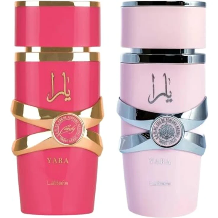 Lattafa Anniversary Edition Yara & Yara Candy Eau de Parfum (100 ml + 100 ml), exklusive Düfte für Damen, süß, blumig und raffiniert, elegantes Design, Jubiläums-Sonderedition – Bild 1
