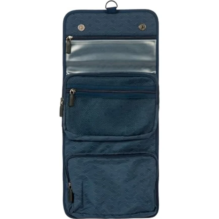 Brics Ulisse Necessaire, kosmetiktasche, schwarz, 3 l, faltbar, wasserabweisend, mit Haken und transparentem Netzfach – Bild 3