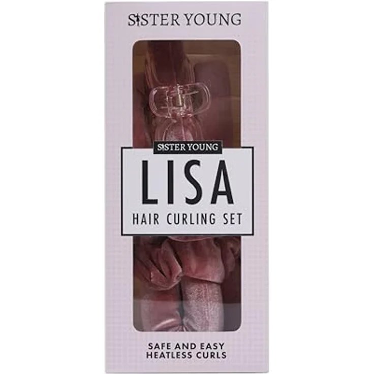 Sister Young LISA Set zum Aufwickeln der Haare, 4 Haargummis in Pink, für unkompliziertes Styling und schonende Frisurpflege – Bild 2