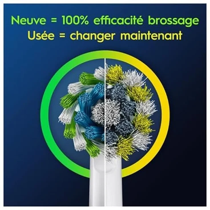 Oral-B Pro CrossAction Zahnbürstenkopf, 2200 Borsten für effektive Plaque-Entfernung, 3er Pack – Bild 6