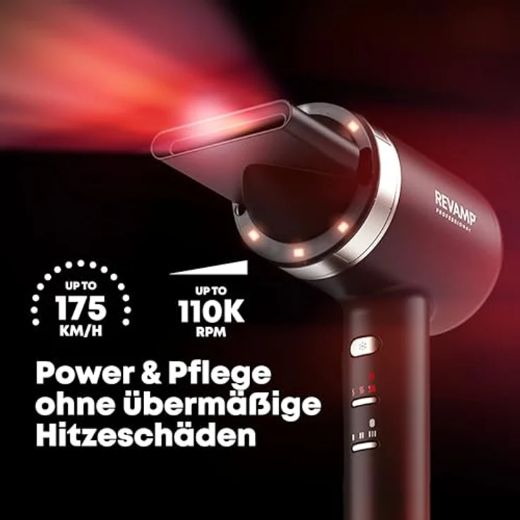 Revamp Professional Haartrockner Tri-Care Infrared Ionic Hair Dryer DR-7250-EU, 3 Stylingaufsätze, ionisierende Anti-Frizz-Technologie, Unisex – Bild 4