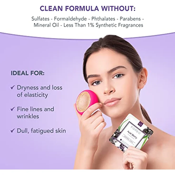 Foreo Gesichtspflege Intelligente Maskenbehandlung Ufo Mask Acai Berry 6 x 1 Stk. – Bild 2